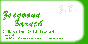 zsigmond barath business card